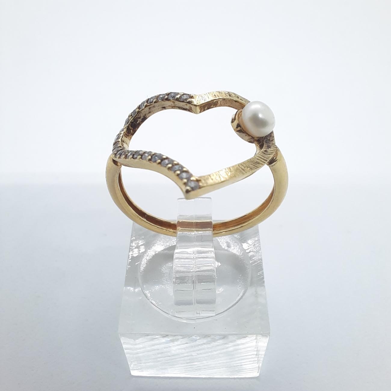 Ασημένιο επιχρυσωμένο δαχτυλίδι