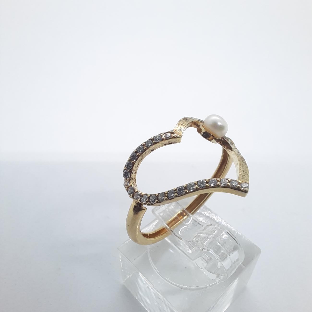 Ασημένιο επιχρυσωμένο δαχτυλίδι