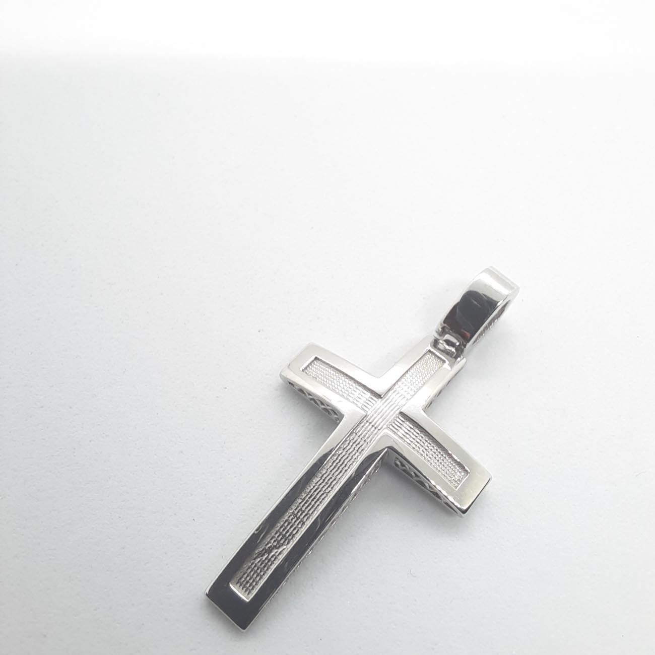 Λευκόχρυσος σταυρός Κ14 