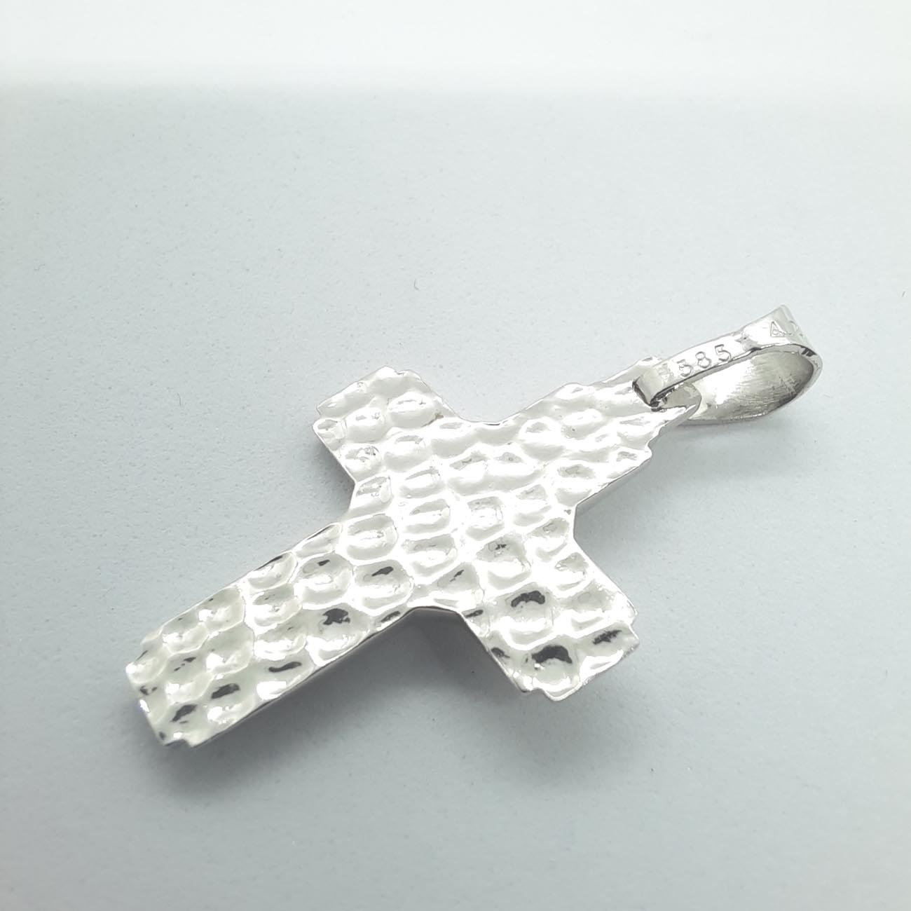 Λευκόχρυσος σταυρός Κ14 