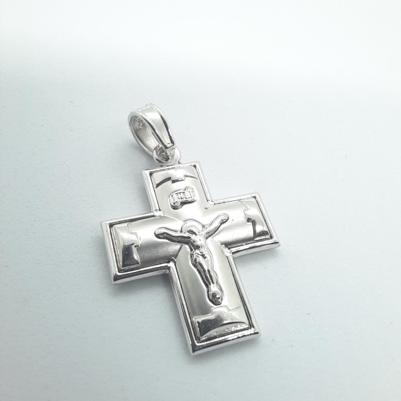 Λευκόχρυσος σταυρός Κ14 