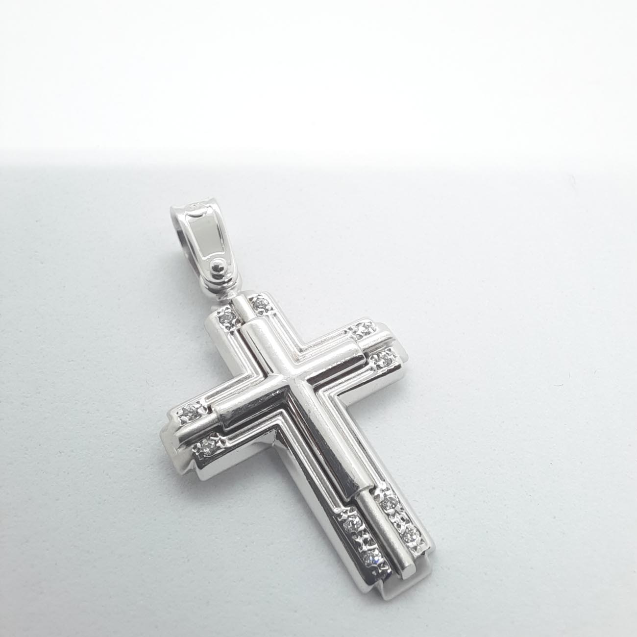 Λευκόχρυσος σταυρός Κ14  