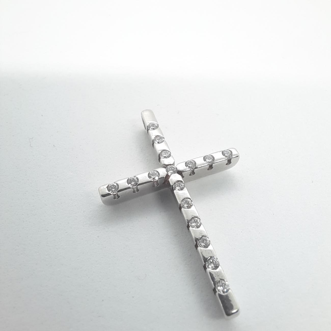 Λευκόχρυσος σταυρός Κ14 