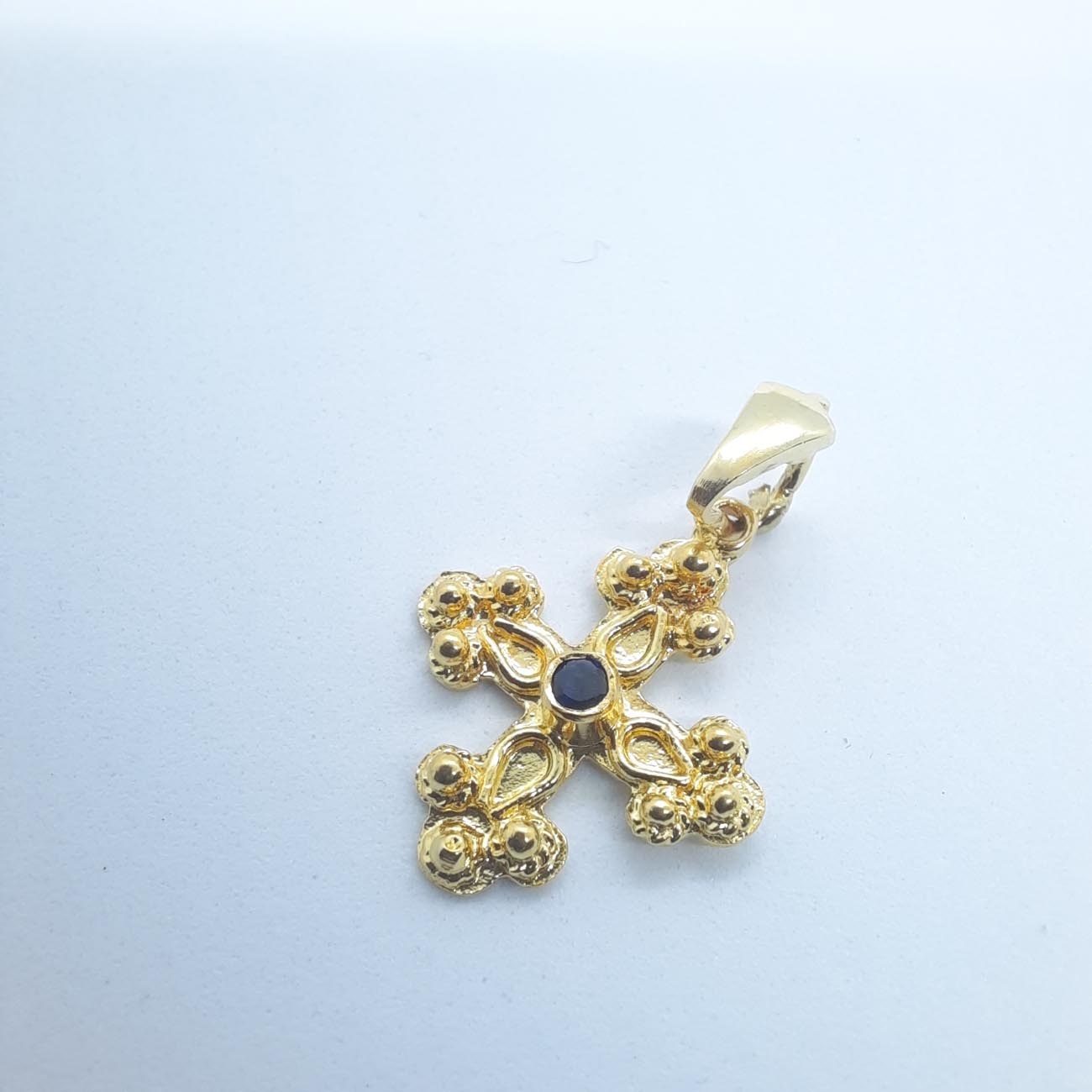 Χρυσός σταυρός με ζιρκόν Κ14 