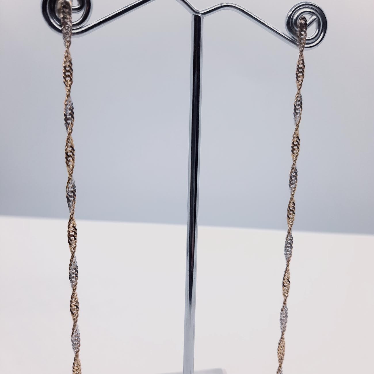 Χρυσά-λευκόχρυσα σκουλαρίκια 