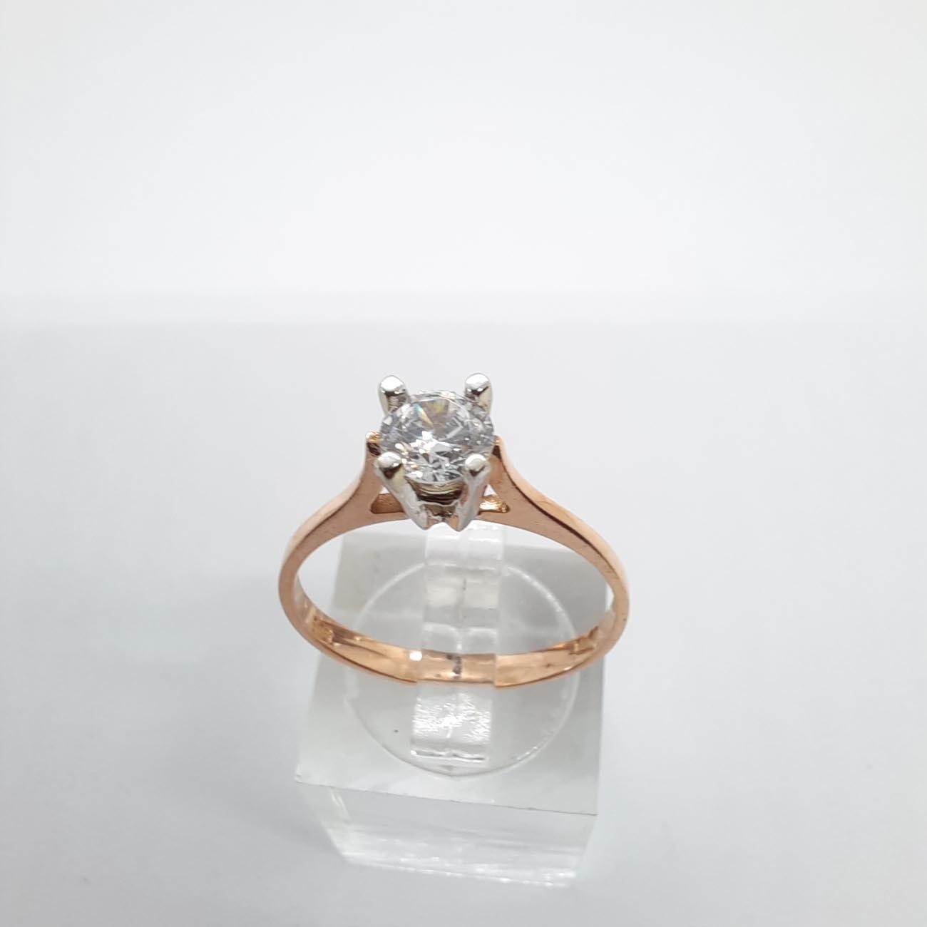 Χρυσό μονόπετρο Κ 14