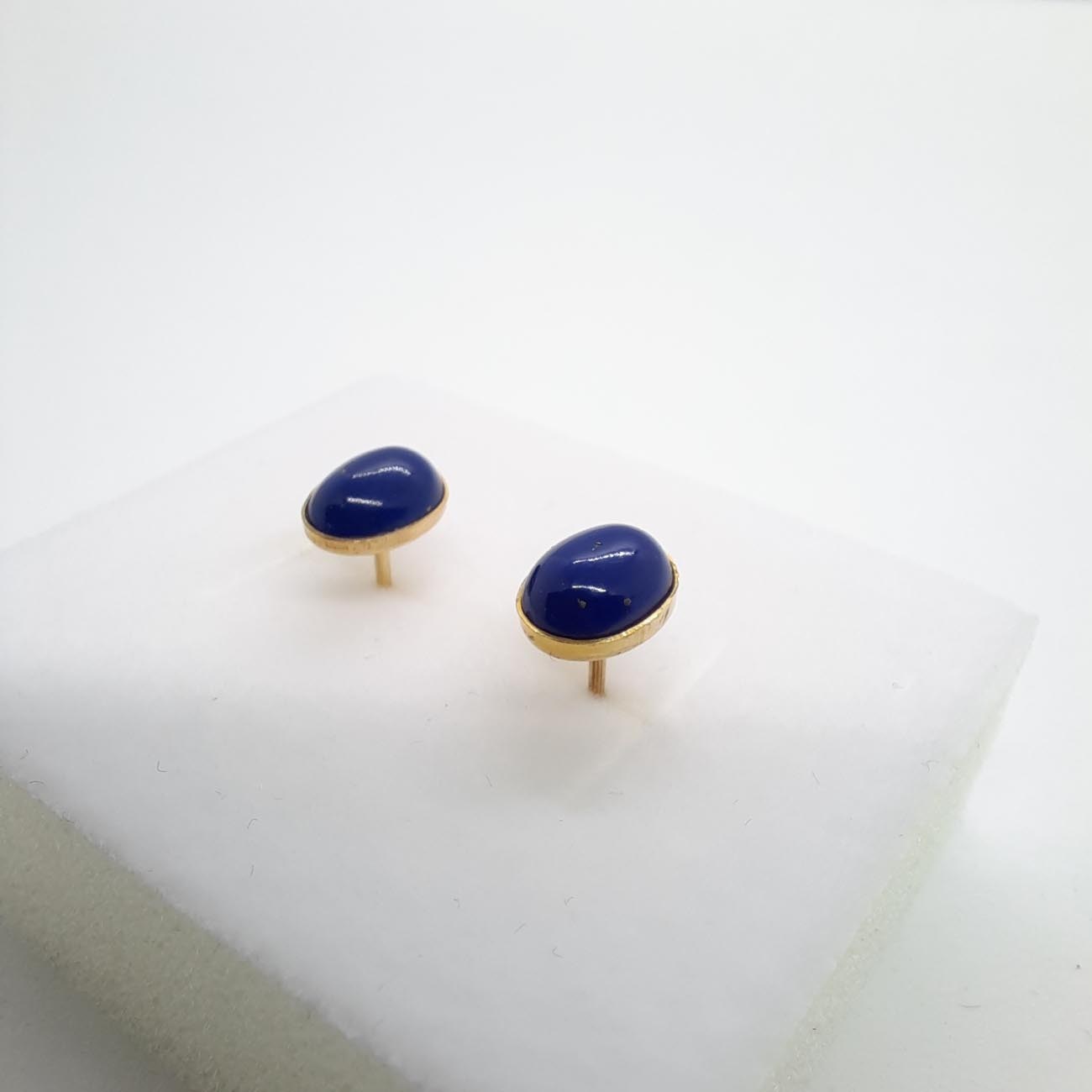 Χρυσά σκουλαρίκια λάπις λάζουλι