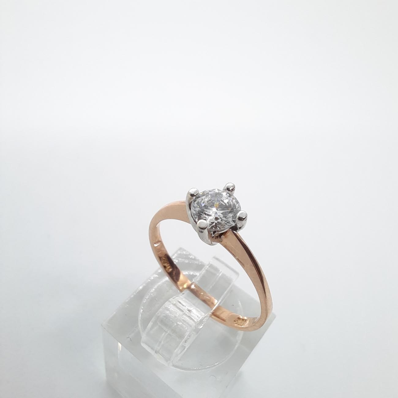 Χρυσό μονόπετρο Κ14