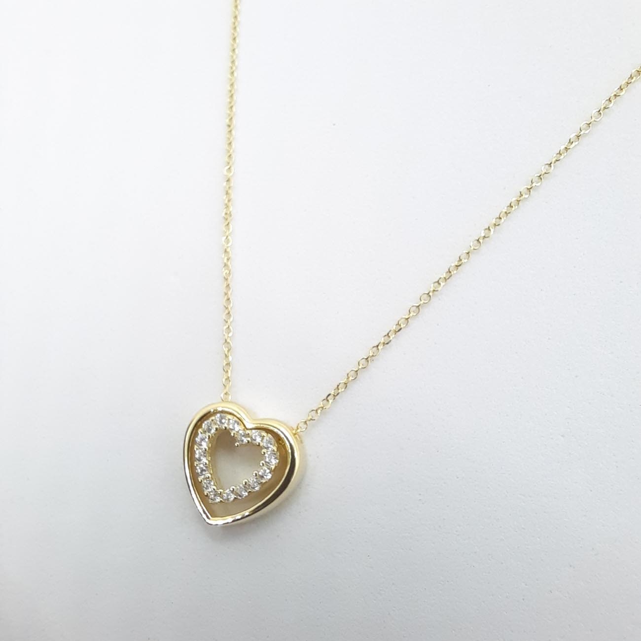 Χρυσό κολιέ Κ9 heart of hearts