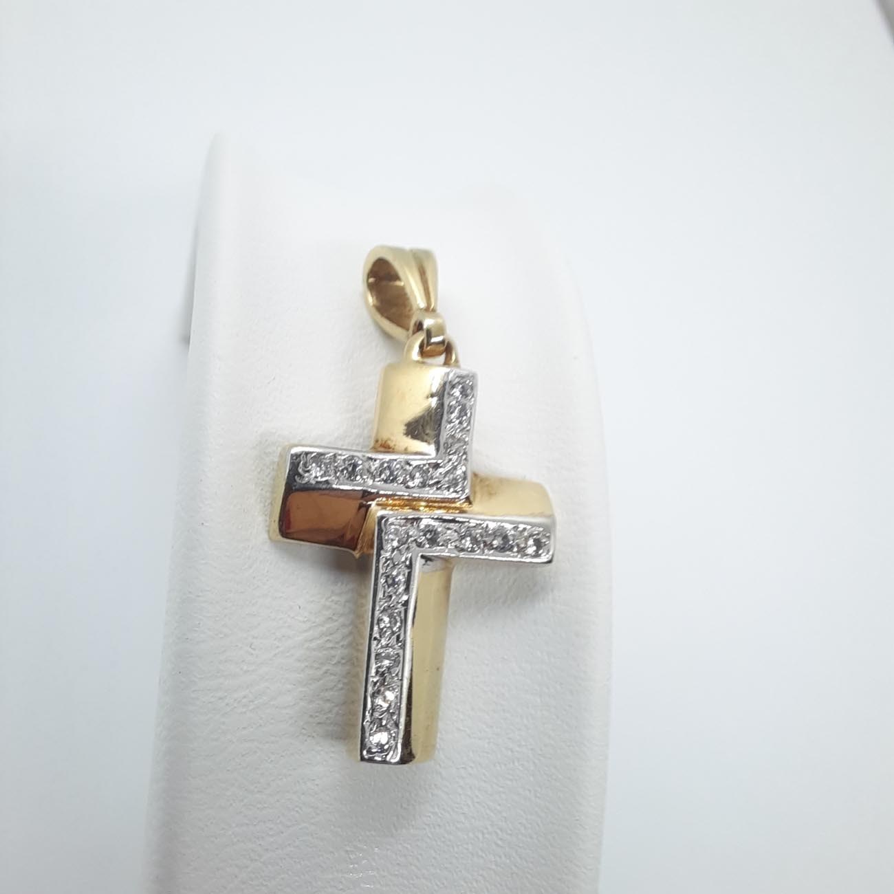 Σταυρός χρυσός Κ14 ζιργκόν