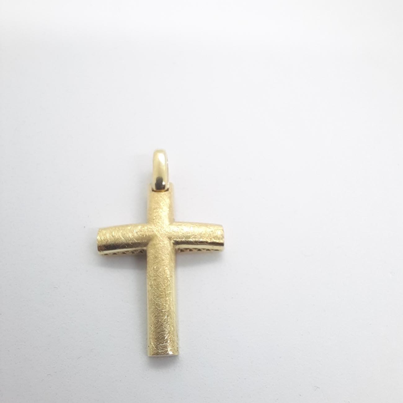 Σταυρός χρυσός ντούμπλ φας K14