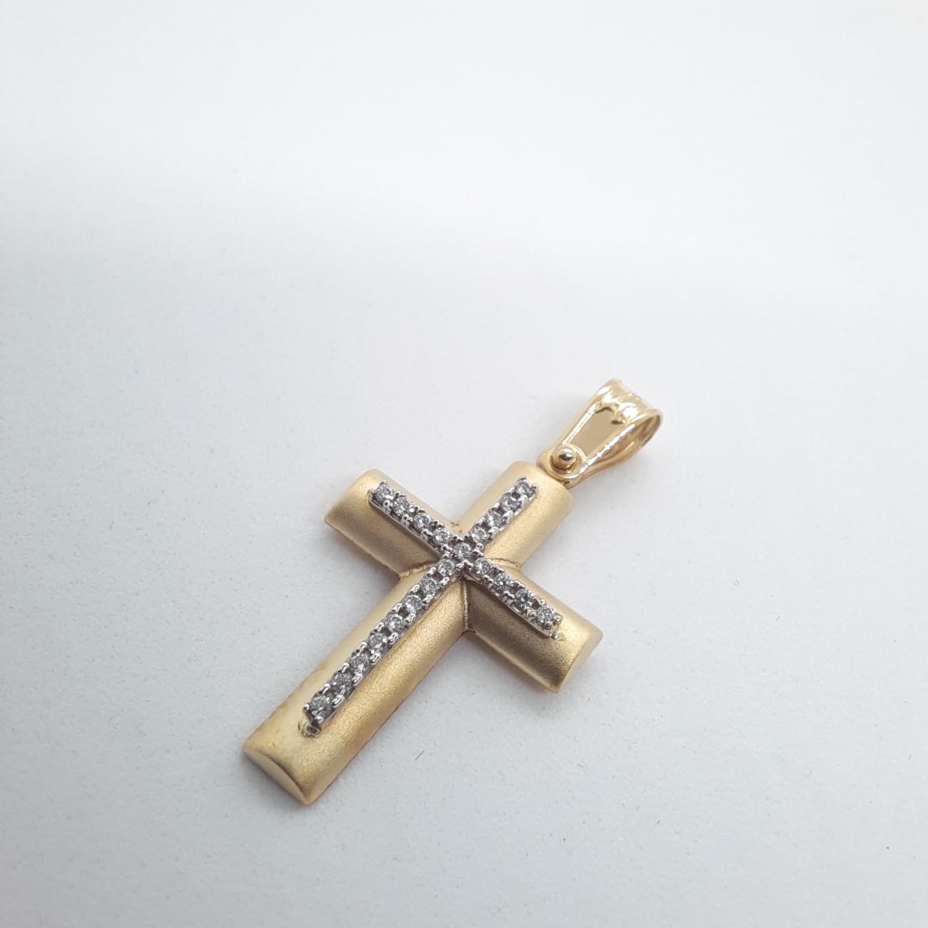 Σταυρός χρυσός Κ14 ζιργκόν