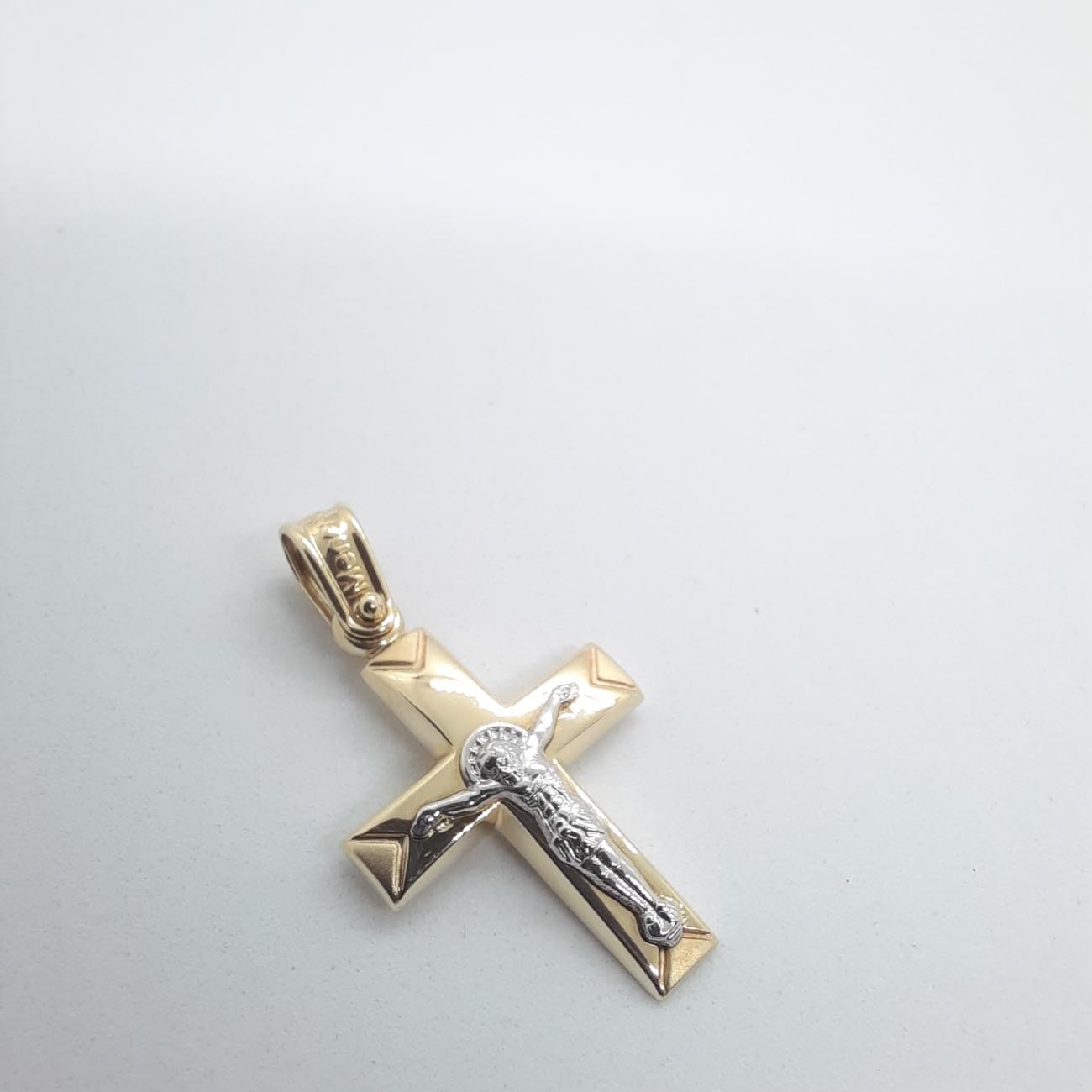 Σταυρός χρυσός,λευκόχρυσο Εσταυρωμένο K14