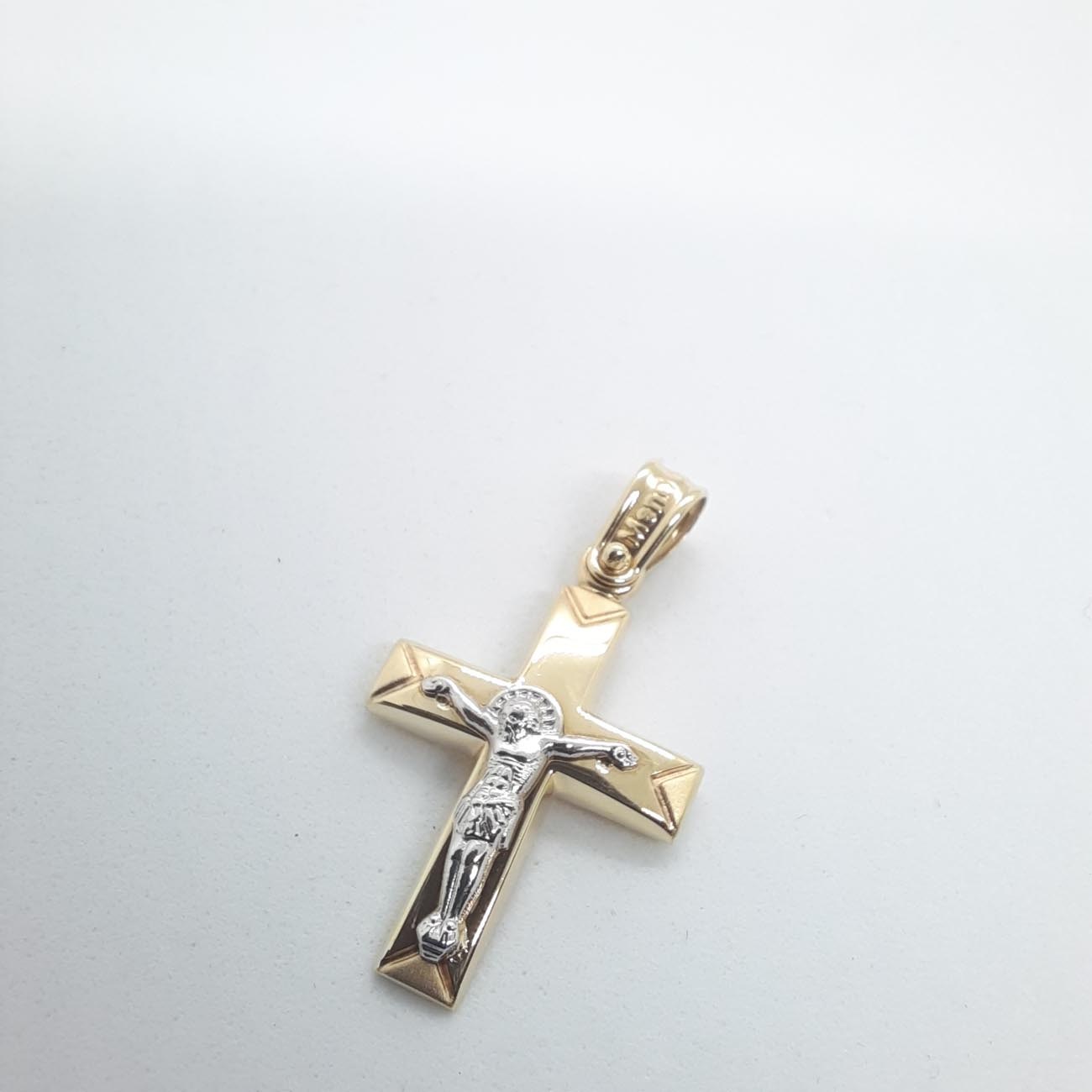 Σταυρός χρυσός,λευκόχρυσο Εσταυρωμένο K14