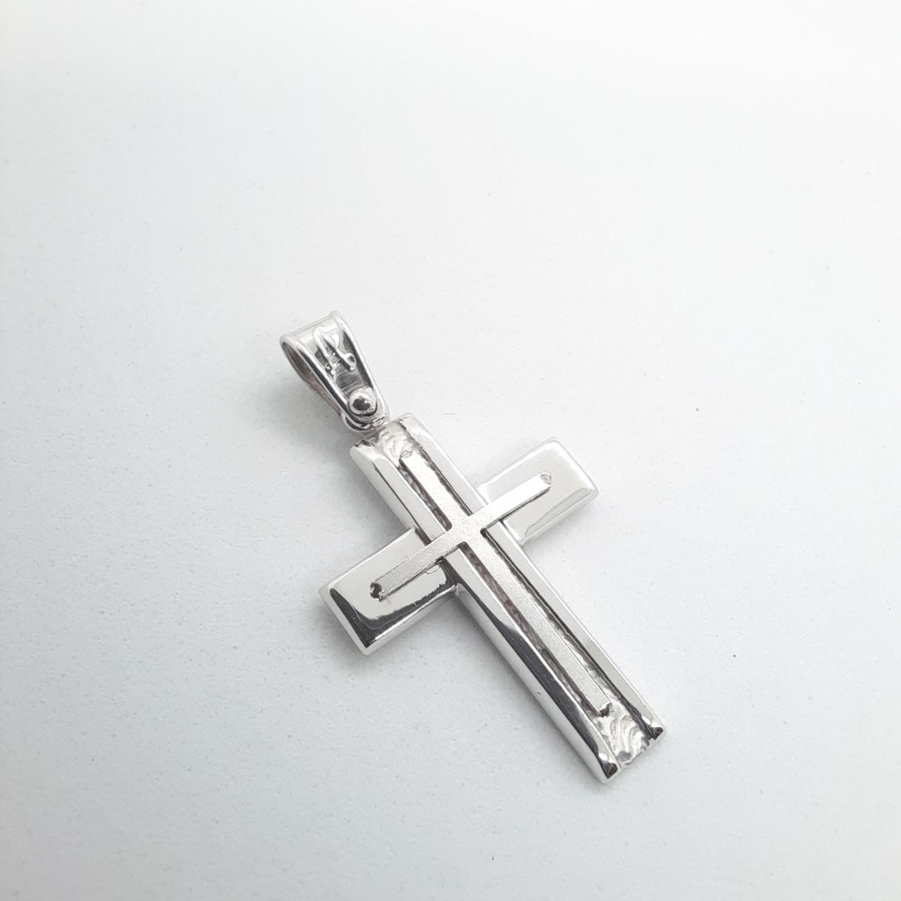 Σταυρός λευκόχρυσος Κ9 