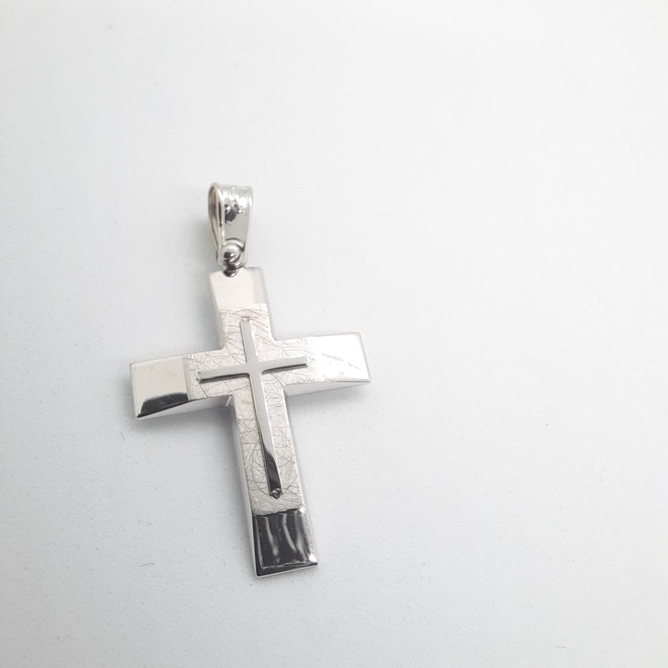Σταυρός λευκόχρυσος K14