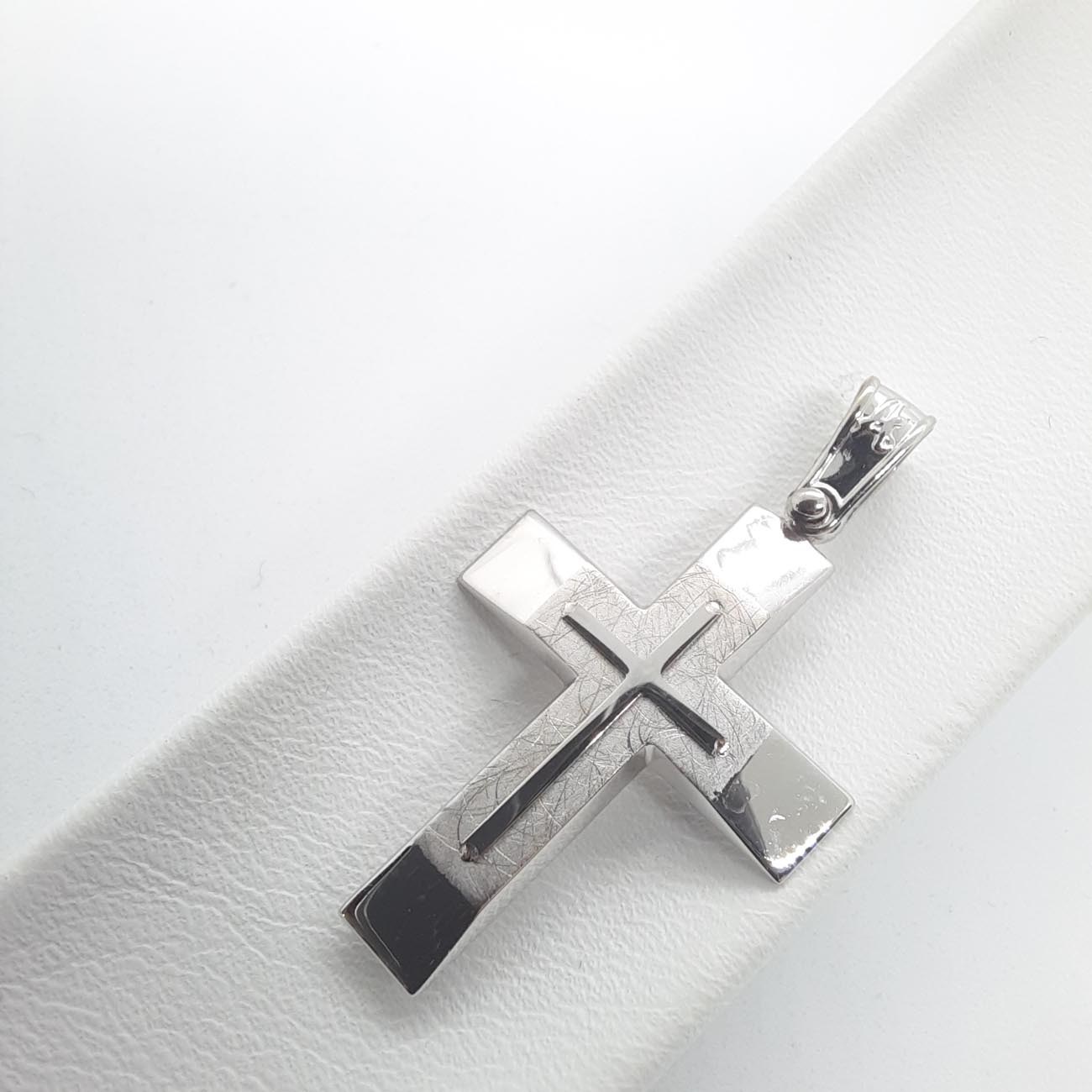 Σταυρός λευκόχρυσος K14