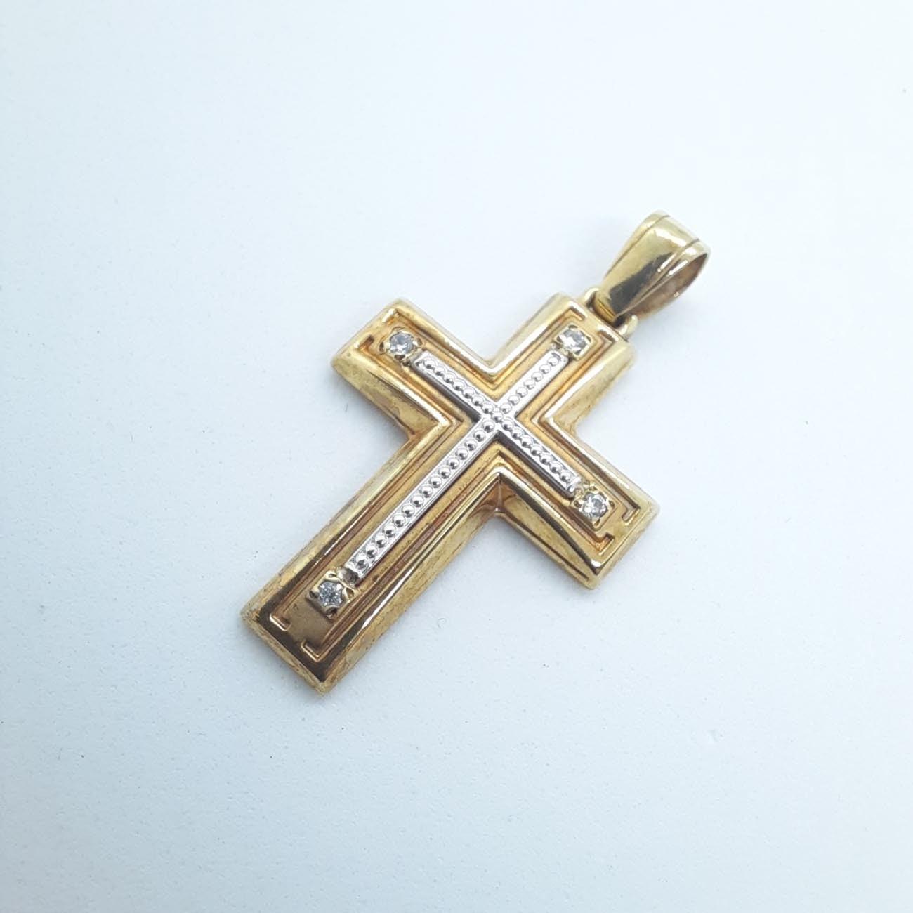 Σταυρός χρυσός Κ9 ζιργκόν