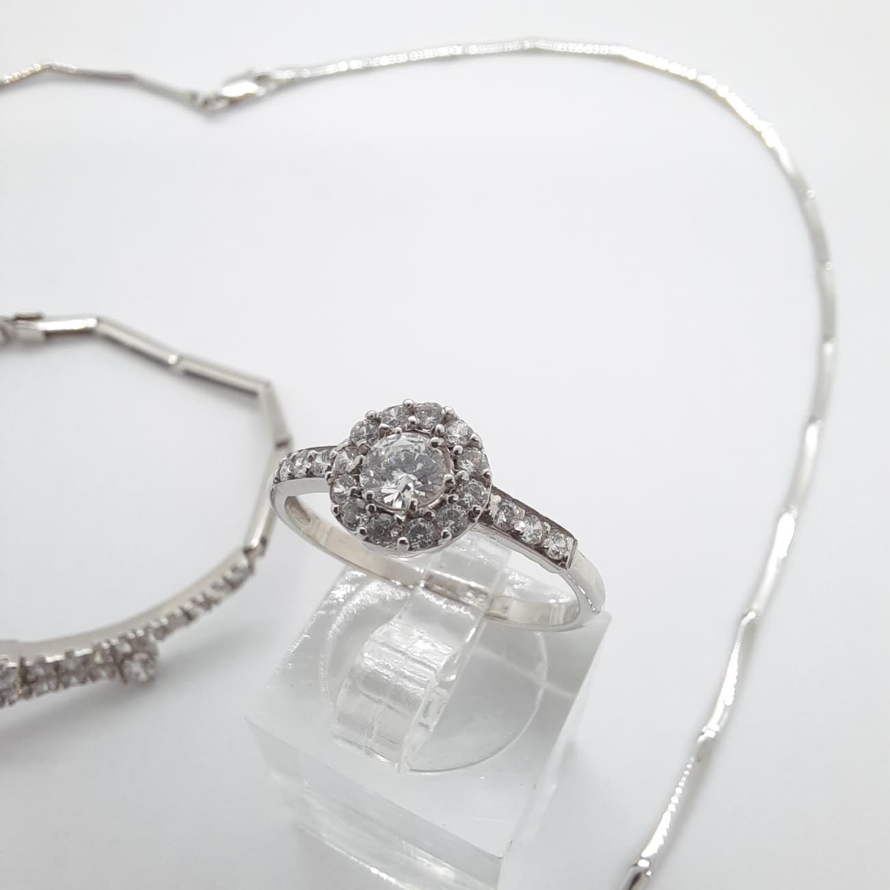 Σετ νύφης λευκόχρυσο ζιργκόν