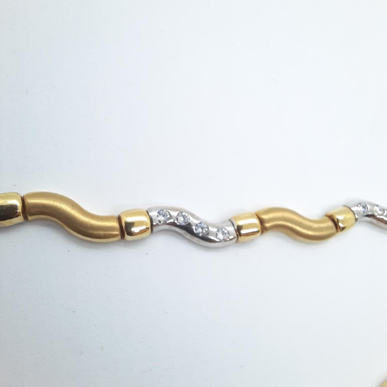 Σετ νύφης λευκόχρυσο-ματ χρυσό, ζιργκόν