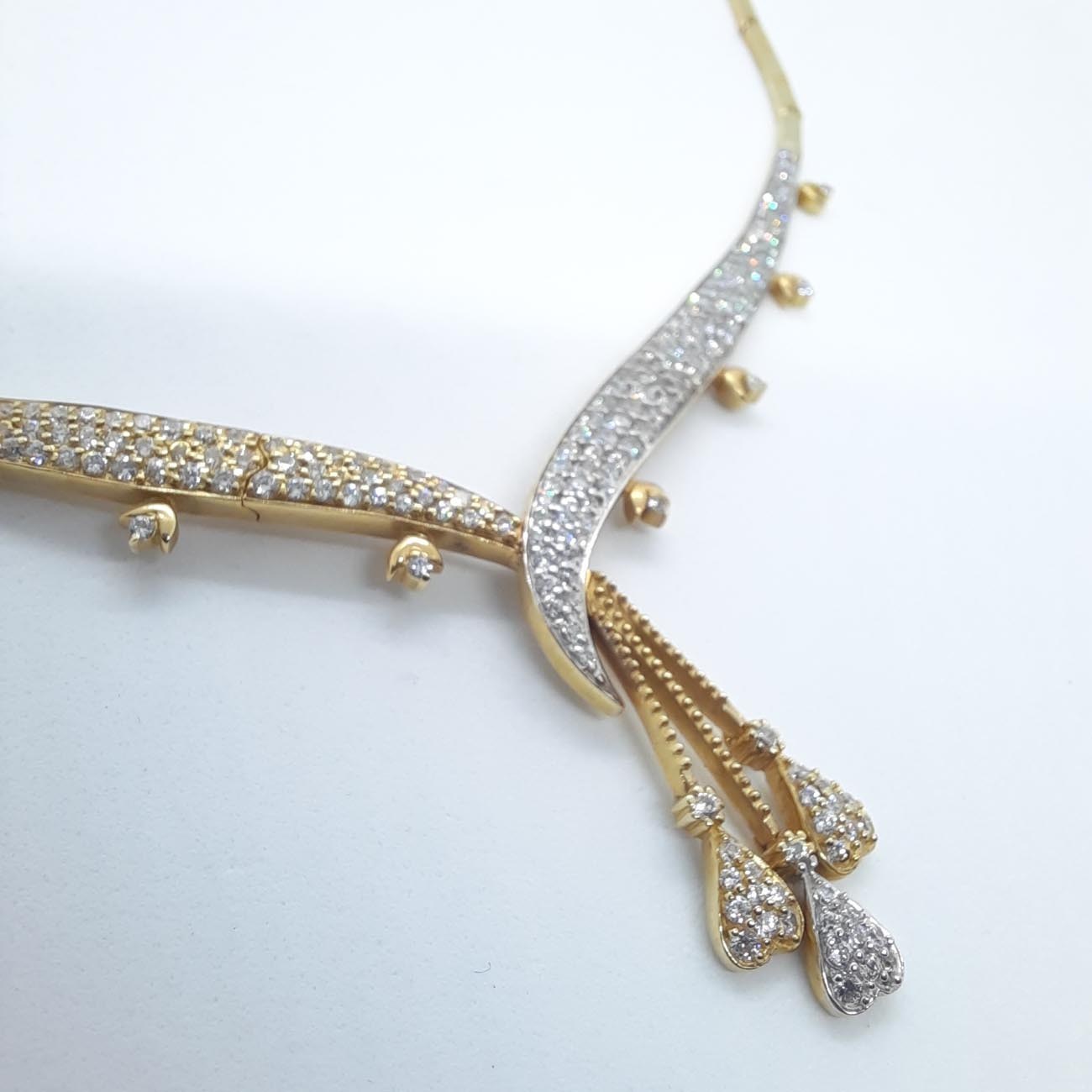 Σετ νύφης χρυσό-λευκόχρυσο ζιργκόν καρδιές