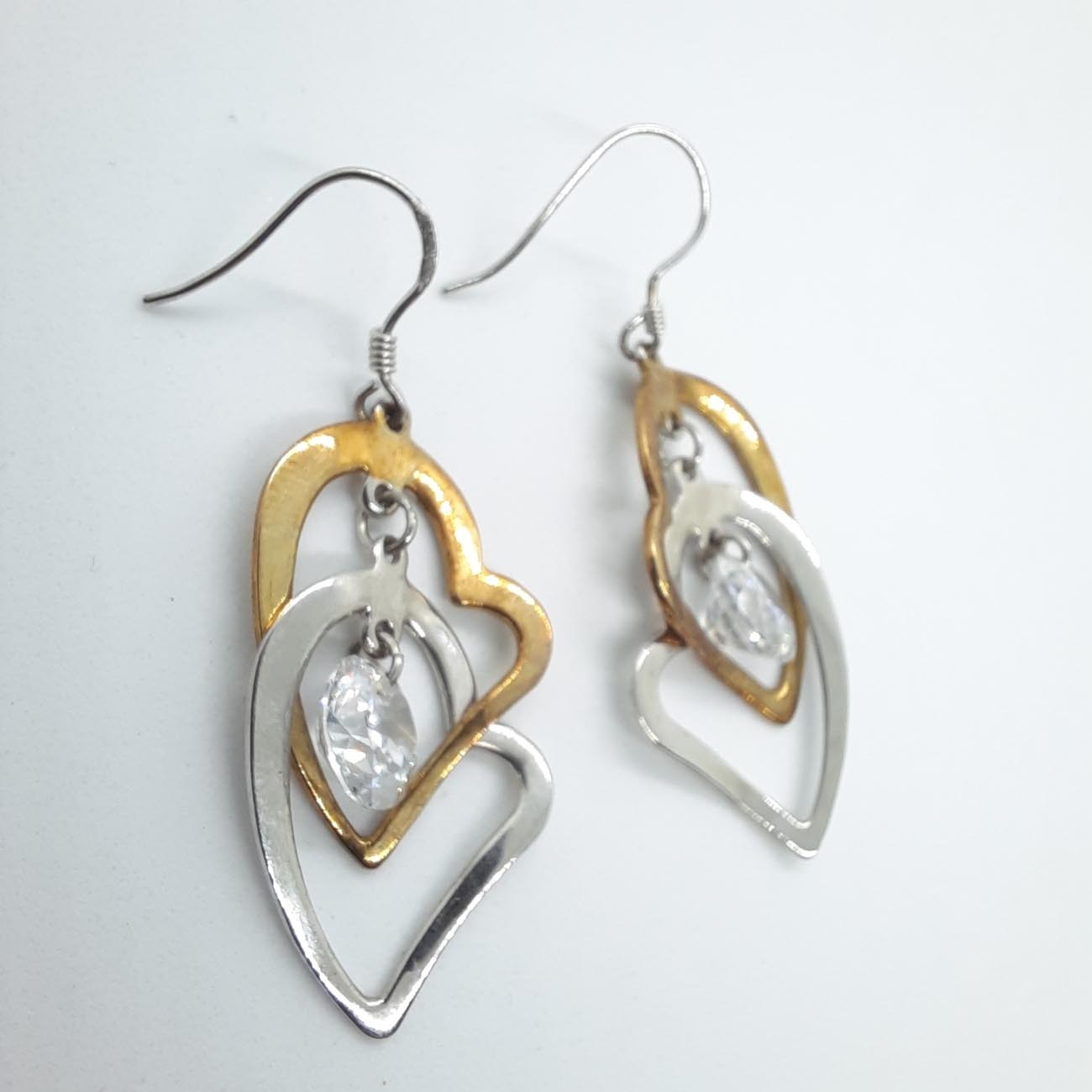 Σκουλαρίκια ασημένια επίχρυσα