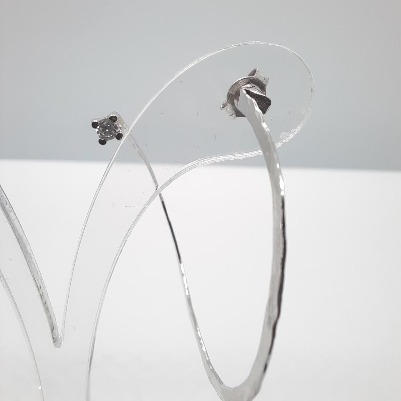 Ασημένιοι κρίκοι με ζιργκόν