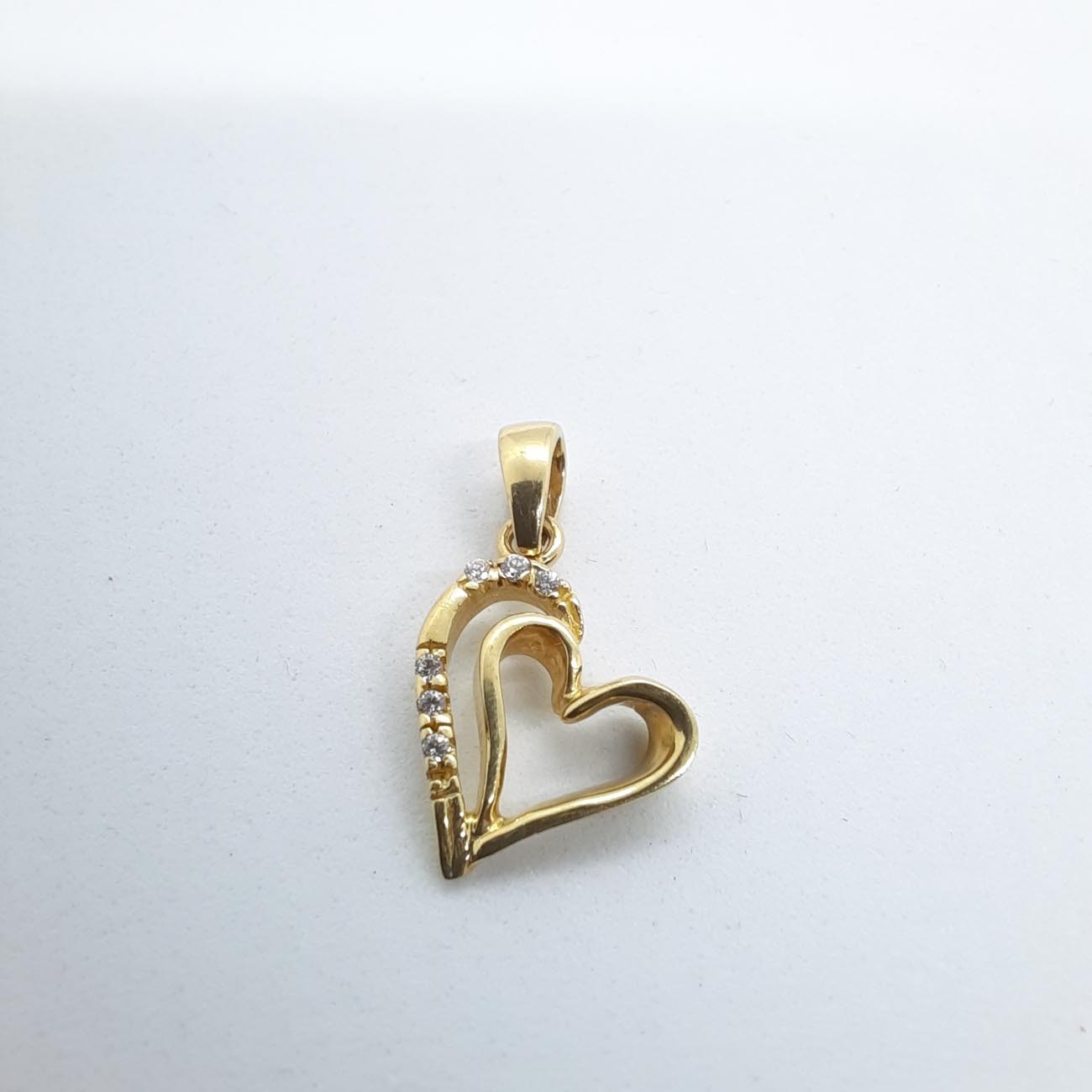 Μοντέρνα χρυσή καρδιά Κ14