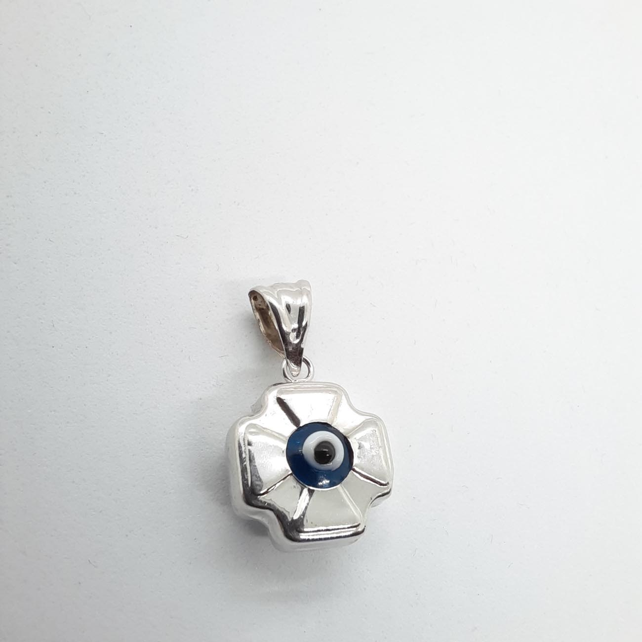 Λευκόχρυσο ματάκι σταυρός Κ14