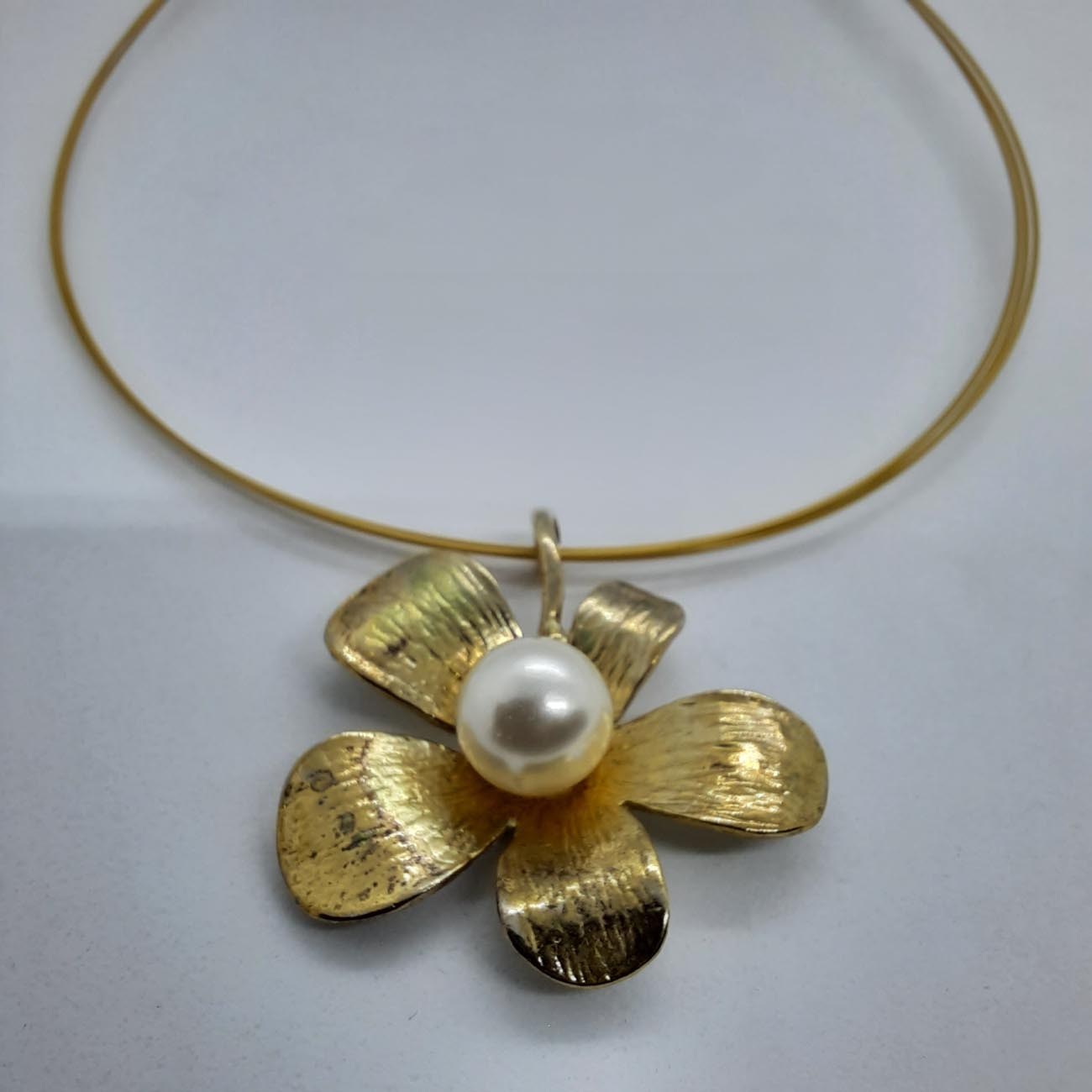 Ασημένιο επιχρυσωμένο κολιέ