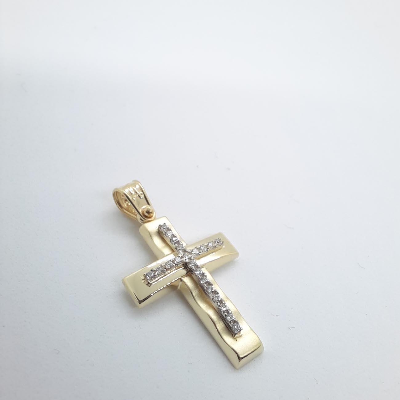 Χρυσός σταυρός Κ9 ζιργκόν