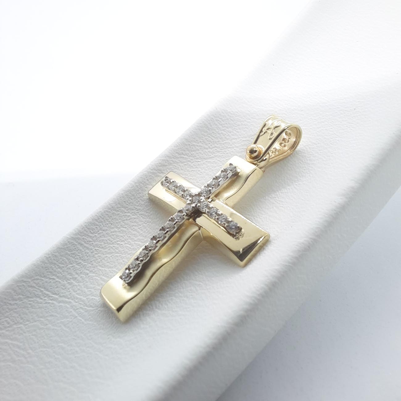 Χρυσός σταυρός Κ9 ζιργκόν