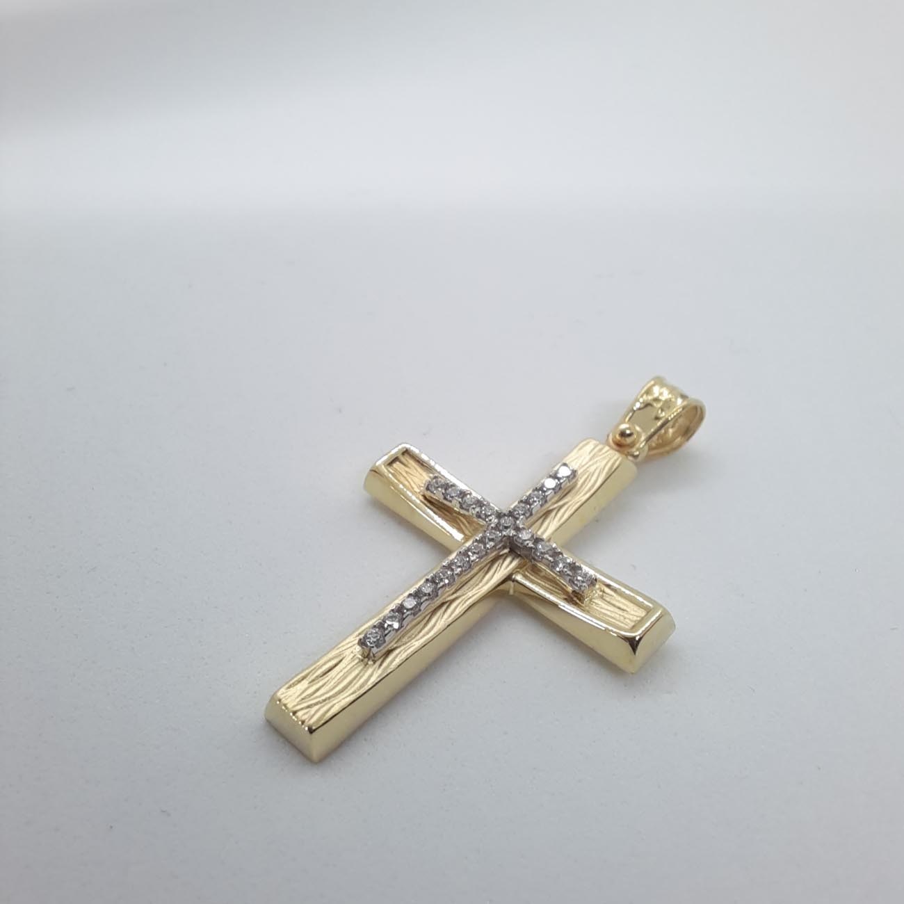 Χρυσός σταυρός Κ9 ζιργκόν