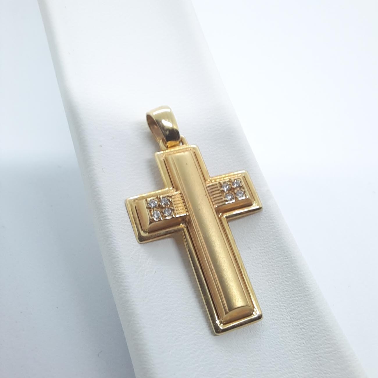 Χρυσός σταυρός Κ14 ζιργκόν