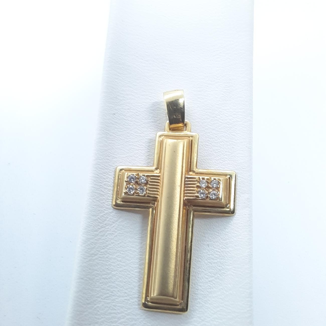 Χρυσός σταυρός Κ14 ζιργκόν