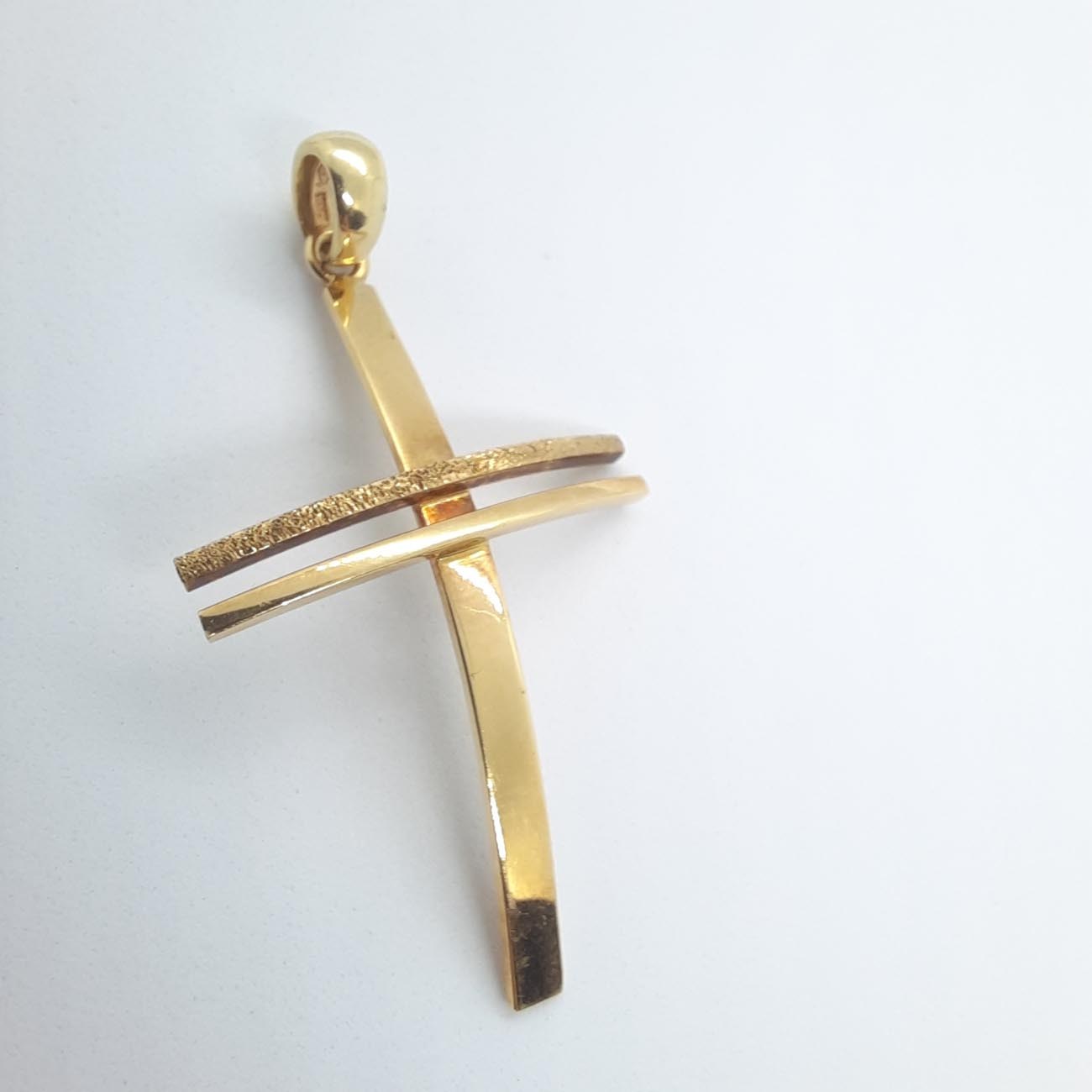 Χρυσός σταυρός μακρύς & λεπτός 14 καράτια
