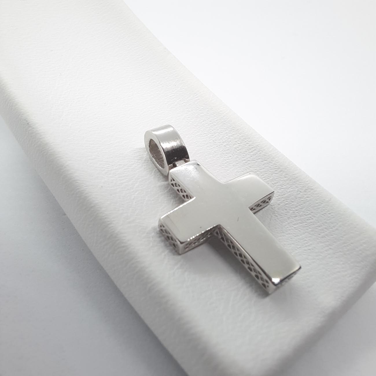 Λευκόχρυσος σταυρός Κ14 