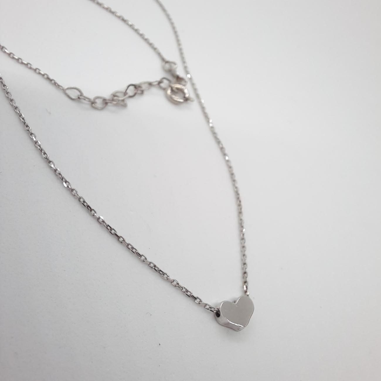 Λευκόχρυσο κολιέ Κ9 καρδιά