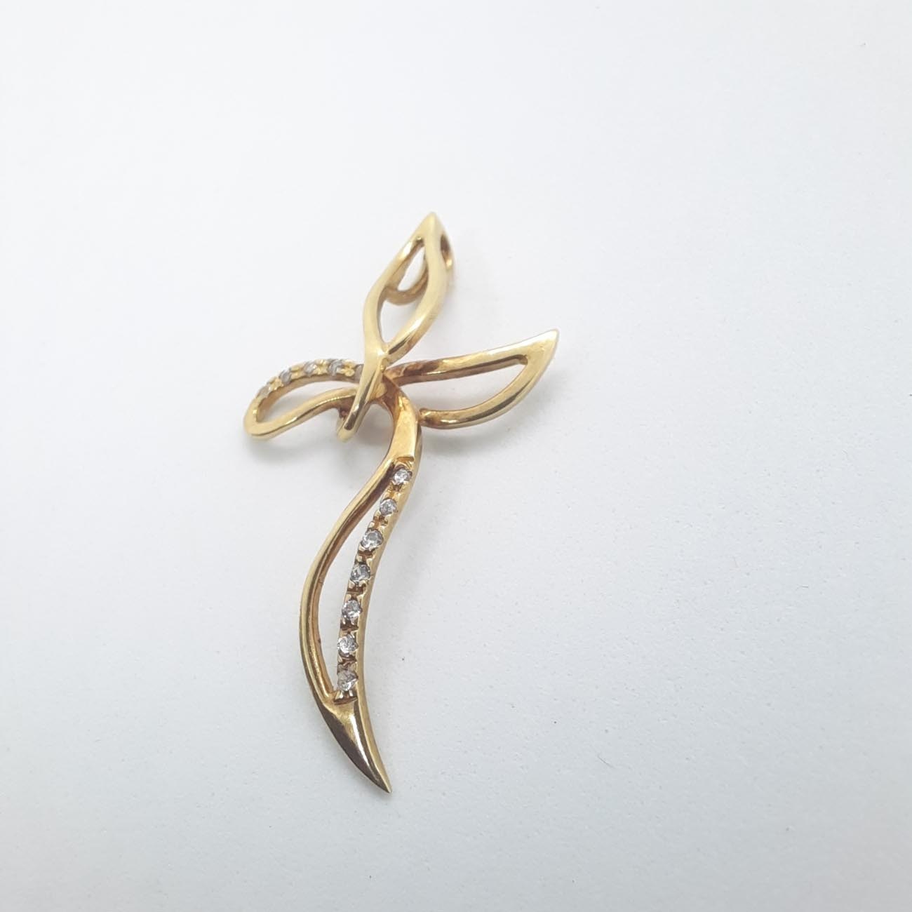 Χρυσός σταυρός Κ14 ζιργκόν