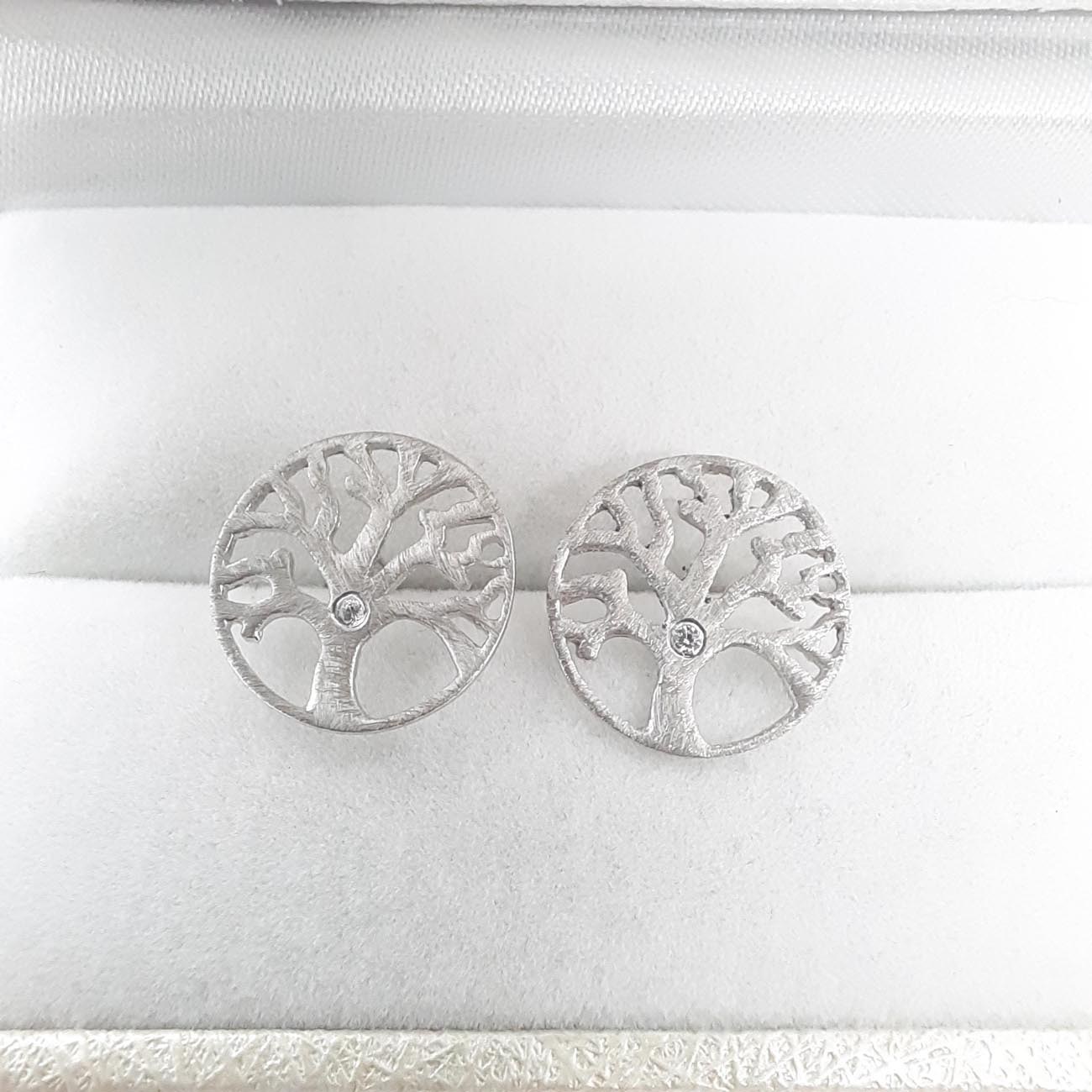 Ασημένια σκουλαρίκια 9.25 ζιργκόν