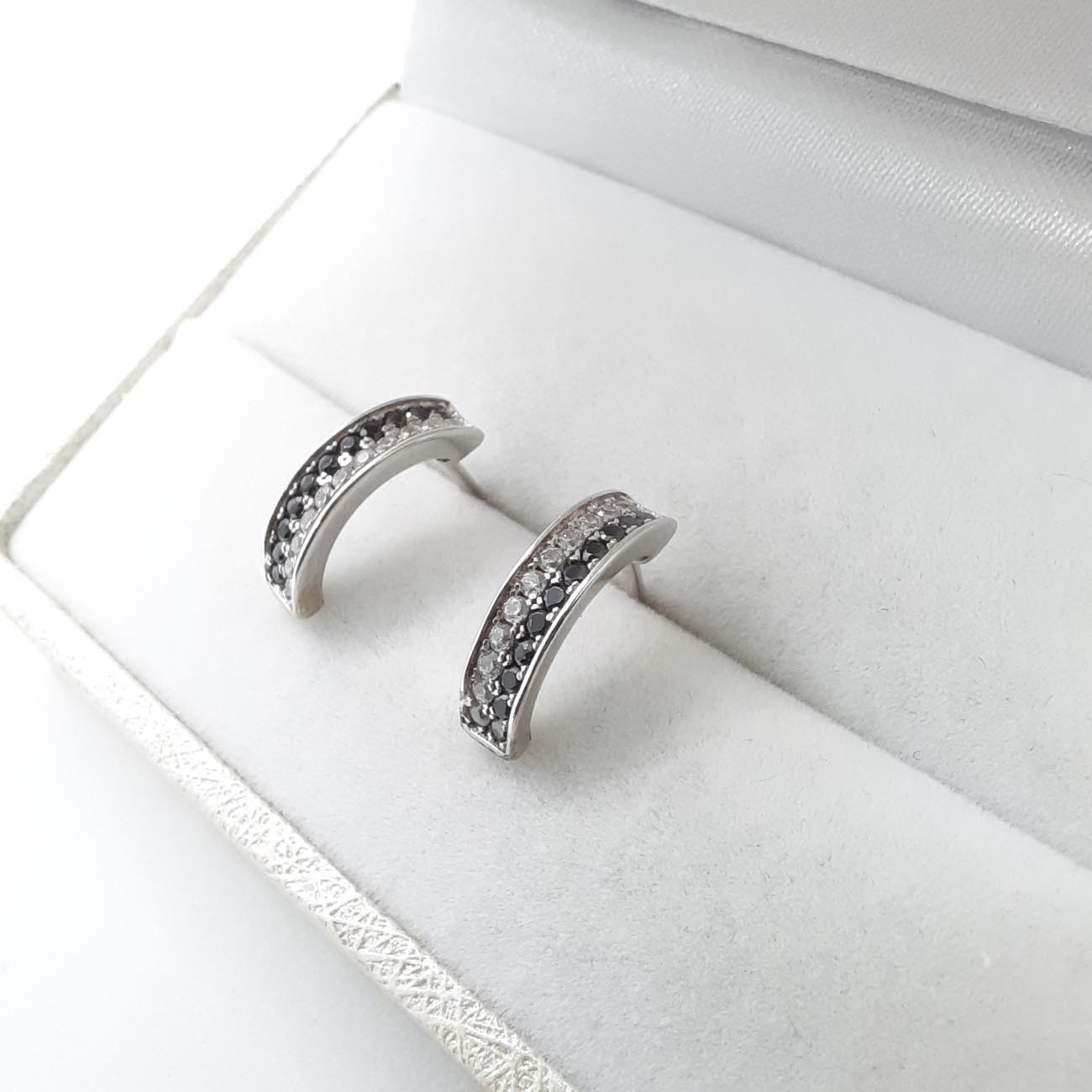 Ασημένια σκουλαρίκια 9.25 ζιργκόν