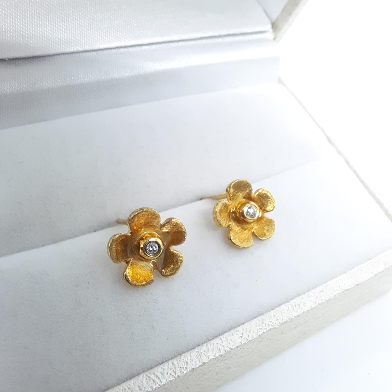 Επιχρυσωμένα ασημένια σκουλαρίκια