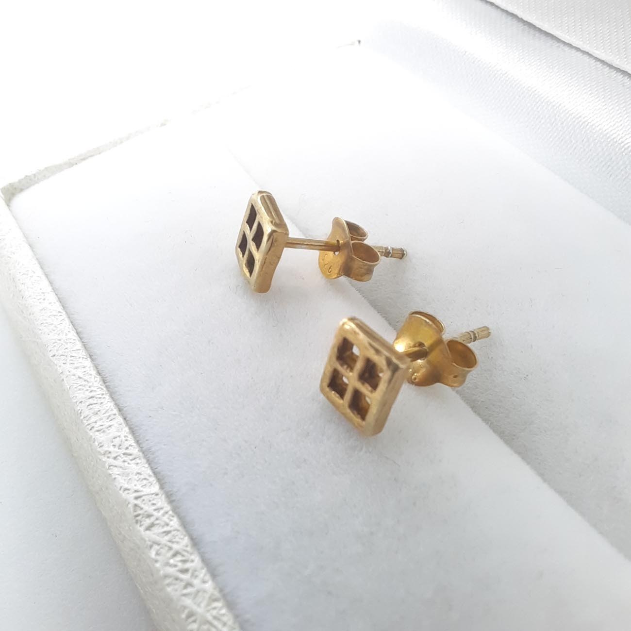 Ασημένια επιχρυσωμένα σκουλαρίκια 