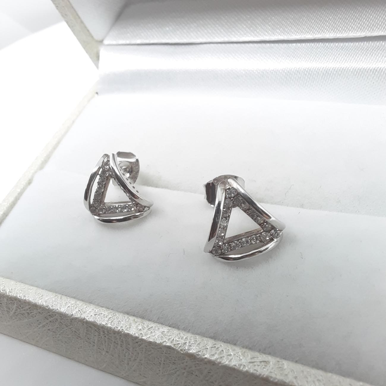 Ασημένια σκουλαρίκια 9.25 ζιργκόν