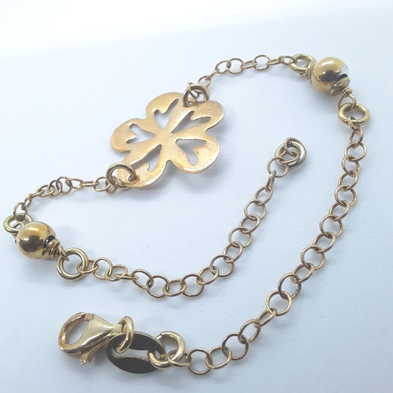 Επιχρυσωμένο ασημένιο βραχιόλι "άνθος"