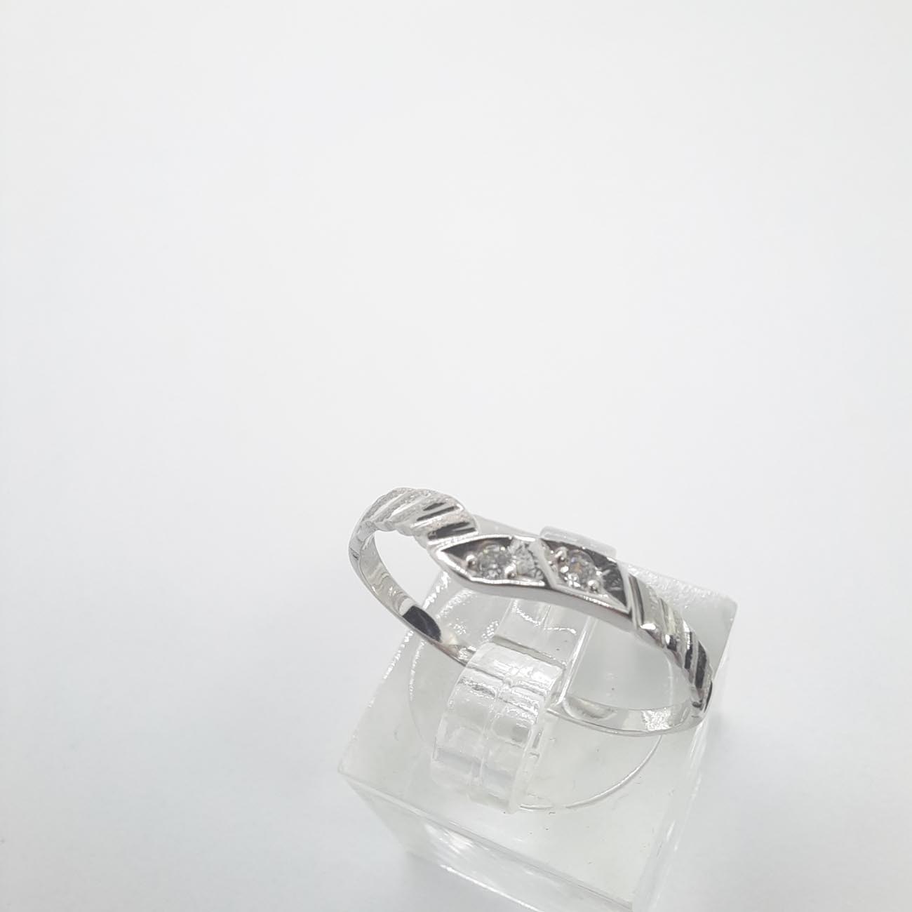 Λευκόχρυσο δαχτυλίδι Κ14