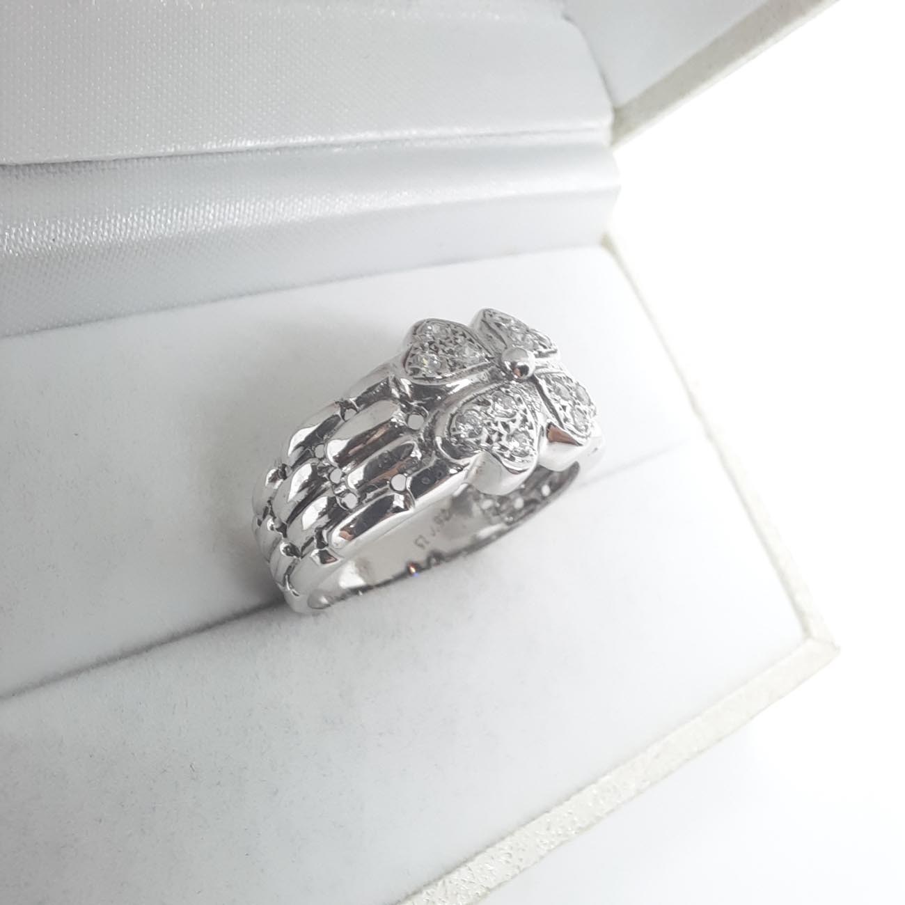 Λευκόχρυσο δαχτυλίδι Κ14