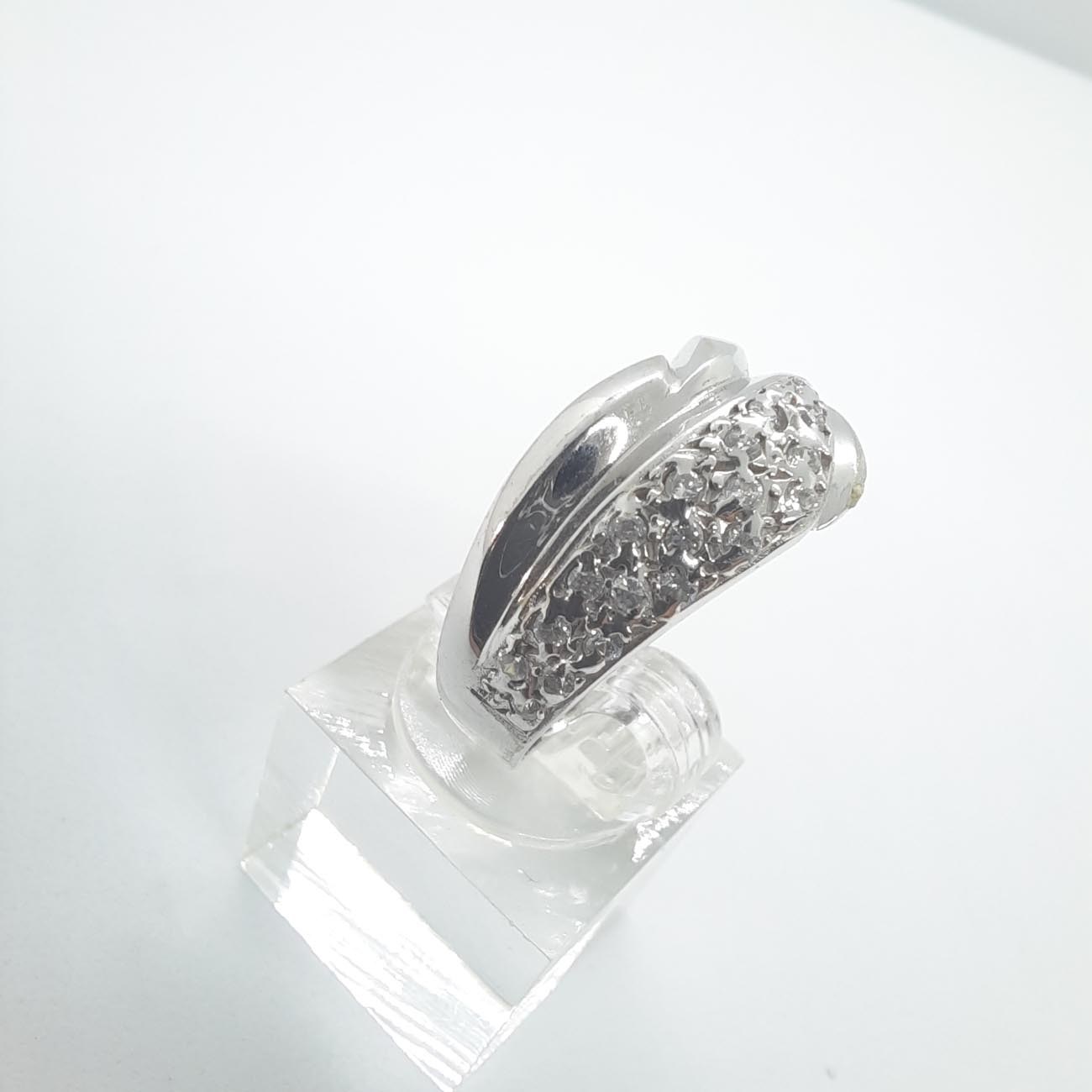 Λευκόχρυσο δαχτυλίδι Κ14