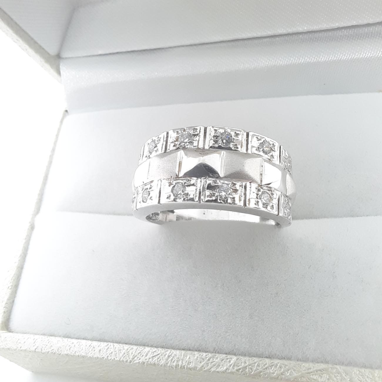 Λευκόχρυσο δαχτυλίδι Κ14