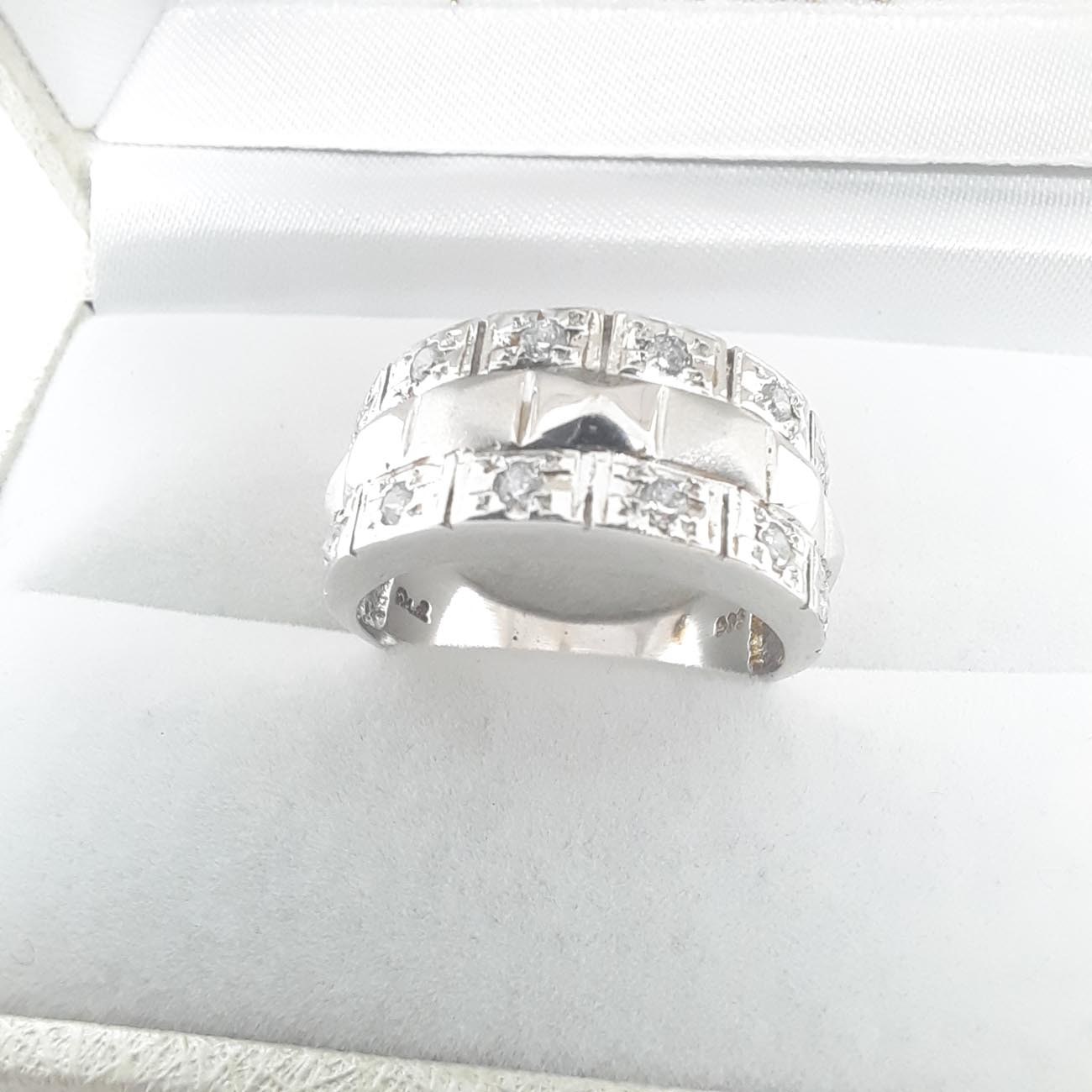 Λευκόχρυσο δαχτυλίδι Κ14